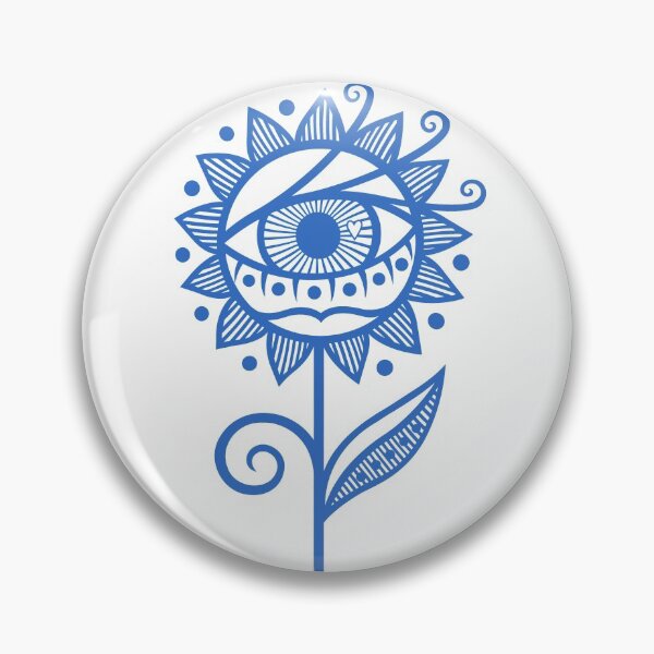 Item preview, Original Cyclops Flower Artwork Illustration (royal blue) designed and sold by wariana.