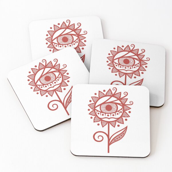 Item preview, Original Cyclops Flower Artwork Illustration (red) designed and sold by wariana.