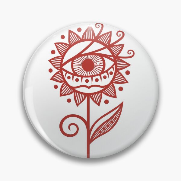 Item preview, Original Cyclops Flower Artwork Illustration (red) designed and sold by wariana.