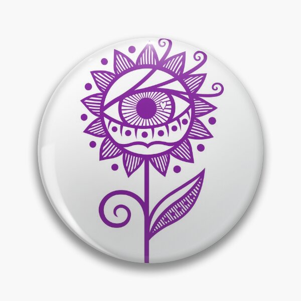 Item preview, Original Cyclops Flower Artwork Illustration (purple) designed and sold by wariana.