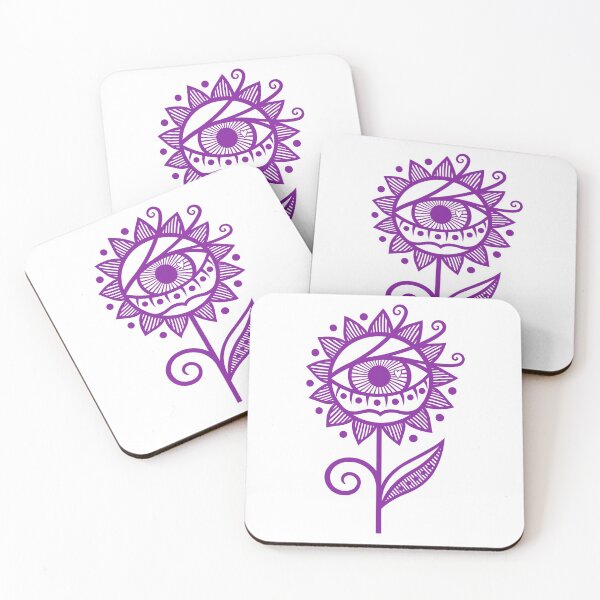 Item preview, Original Cyclops Flower Artwork Illustration (purple) designed and sold by wariana.