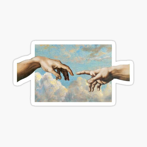 Hands of God and Adam Sticker