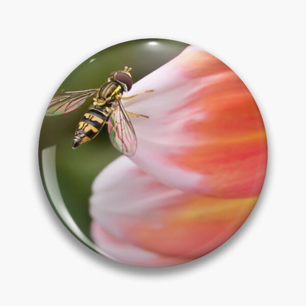 Item preview, Hoverfly on dahlia petal designed and sold by Art in Nature.