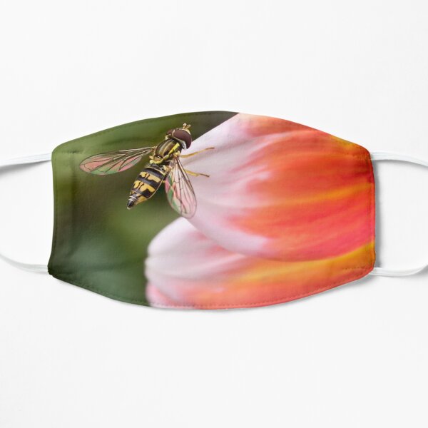 Hoverfly on dahlia petal Mask
