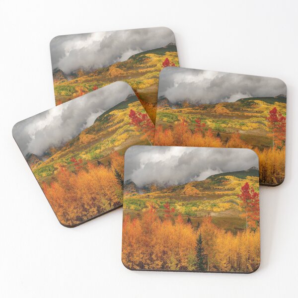 Item preview, Autumn colors at sunset in Crested Butte Colorado's Mount Crested Butte is illuminated by sunset light designed and sold by Rocky Mountain Artistry.