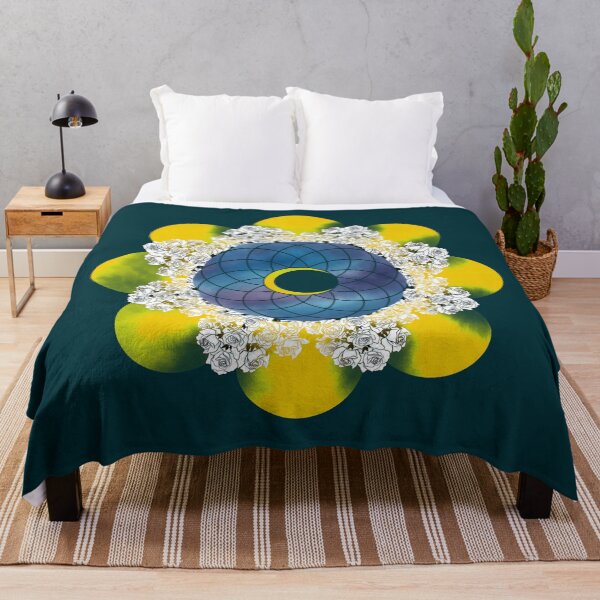 Item preview, Sacred Geometry - Moon and Roses (Blue) designed and sold by roo-design.