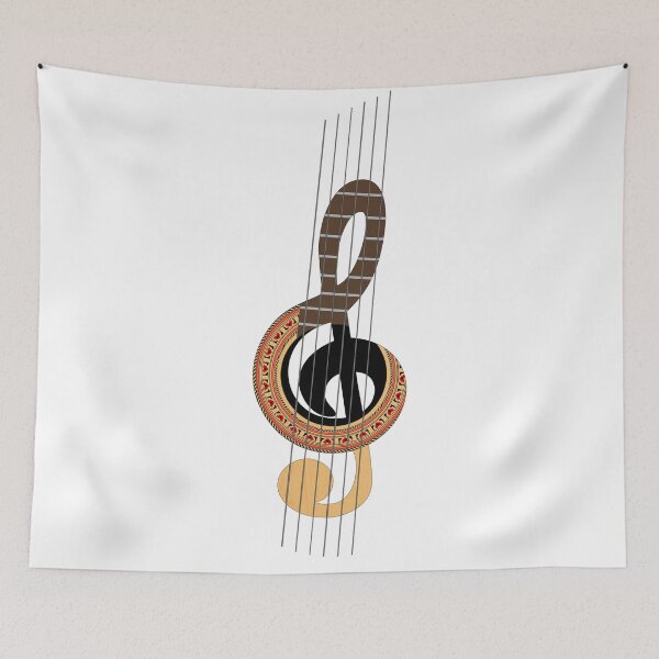 Item preview, Sol Key with Guitar Rosette and Strings designed and sold by Rahdoo.