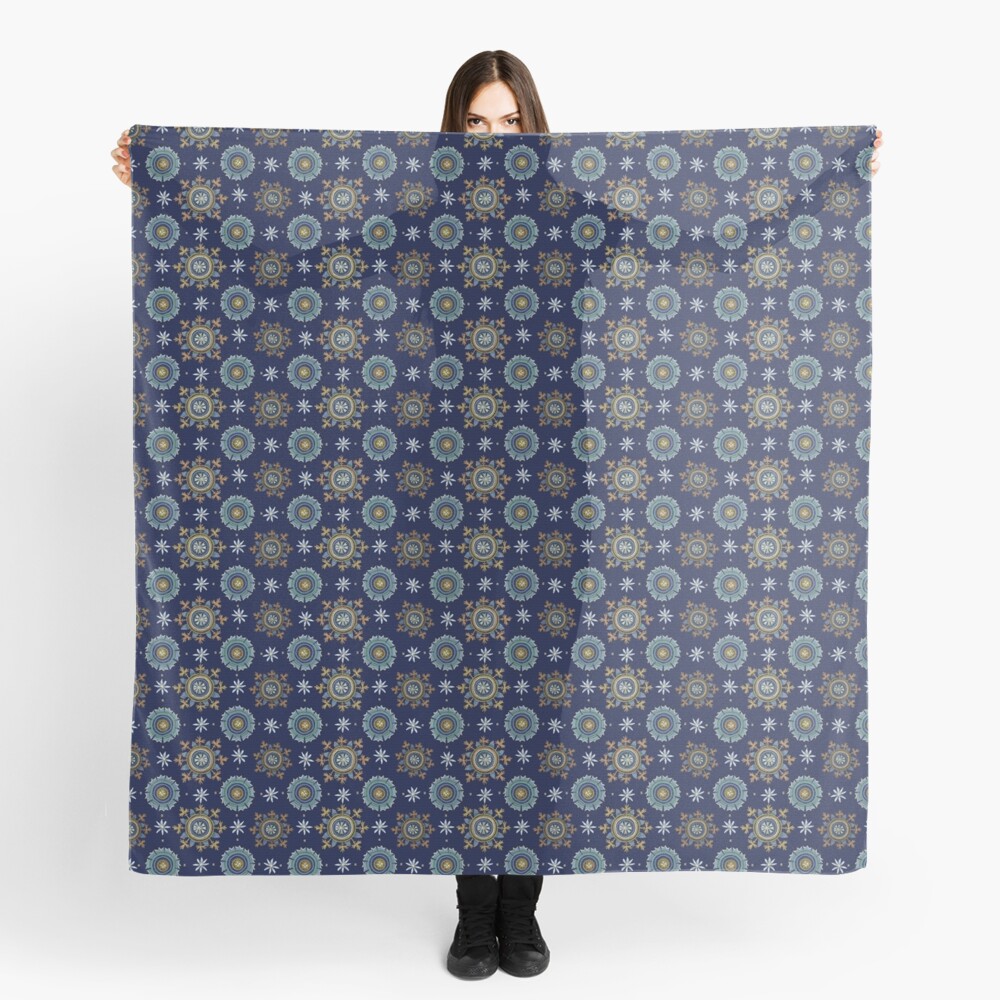 Byzantine blue Empire Scarf