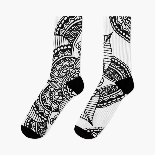 Item preview, Four Point Flower || Black and White || Floral || Abstract Plants designed and sold by Hilary Leslie.