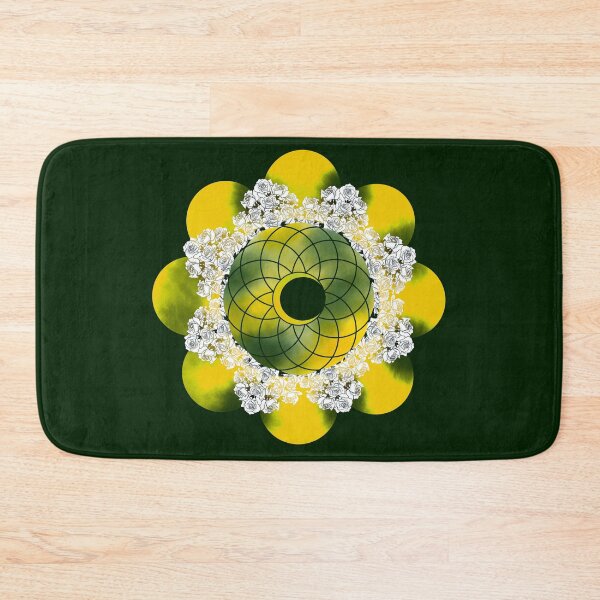 Item preview, Sacred Geometry - Moon and Roses (Green and Gold) designed and sold by roo-design.