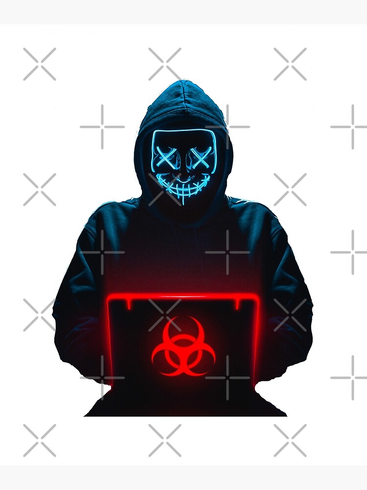 Anonymous Hack Computer Poster By Fatijld123 Redbubble - anonymous hacker roblox