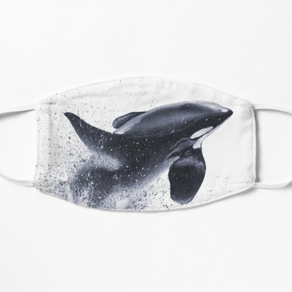 Orca Splash Watercolour Flat Mask