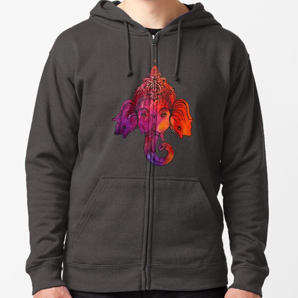 Ganesha Zipped Hoodie