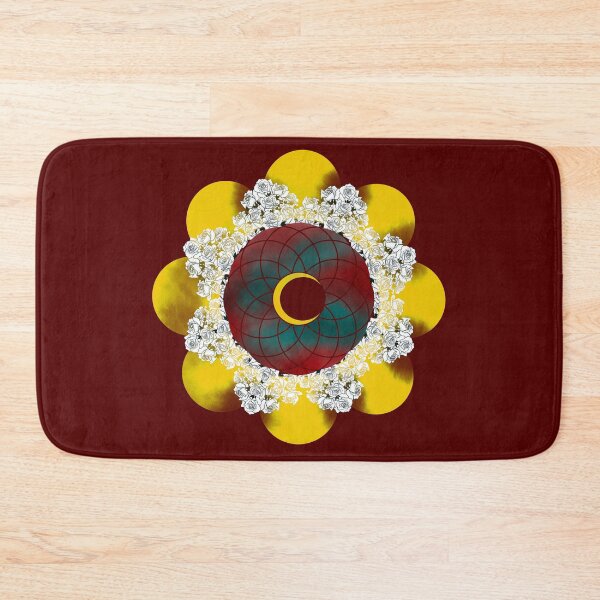 Item preview, Sacred Geometry - Moon and Roses (Red and Bluegreen) designed and sold by roo-design.