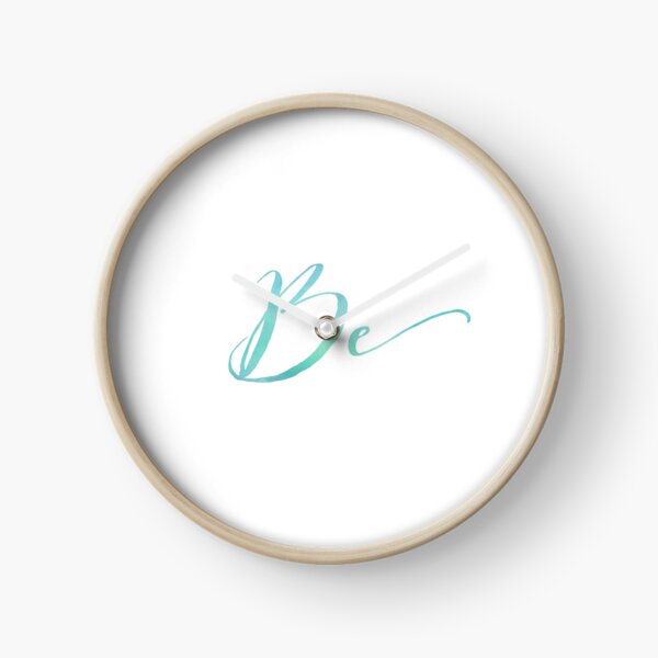 BE {Light Blue Text} Clock