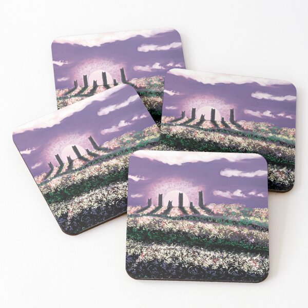 Item preview, Timeless cat statues facing the sun landscape by Justin Cobb designed and sold by Justin Cobb.