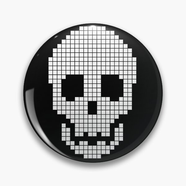 Item preview, pixel skull designed and sold by close-up.biz.