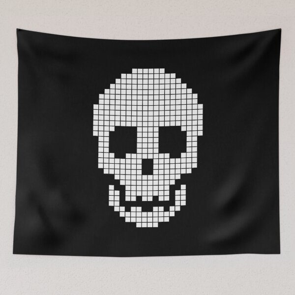 Item preview, pixel skull designed and sold by close-up.biz.