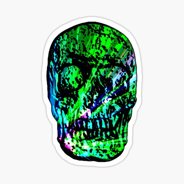 Spectrum Skull Sticker