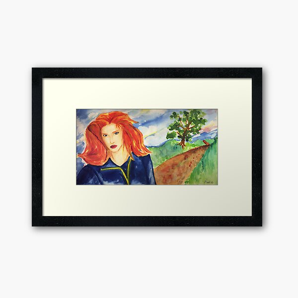 Redhead Model Framed Art Print