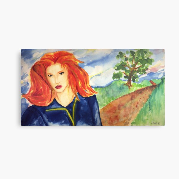 Redhead Model Metal Print