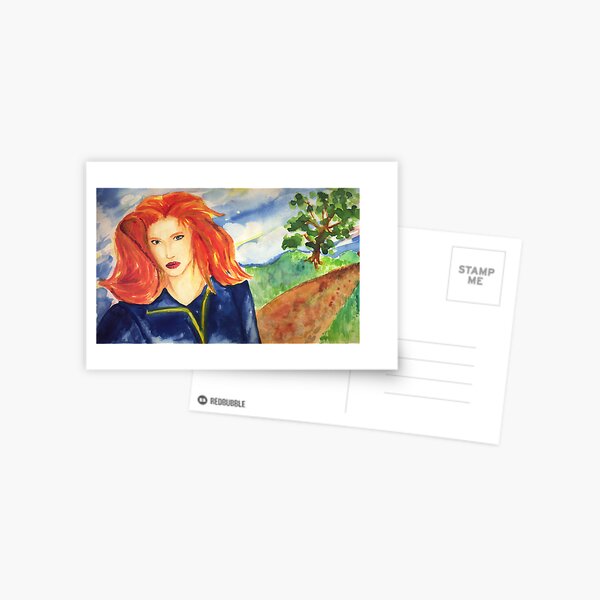 Redhead Model Postcard
