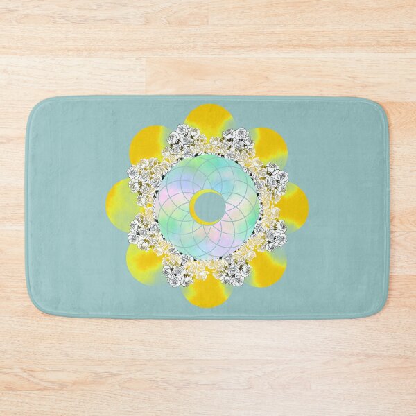 Item preview, Sacred Geometry - Moon and Roses (Baby blue and Pink) designed and sold by roo-design.