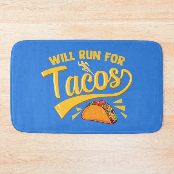 Item preview, Funny Mexican Food Runner Running WILL RUN FOR TACOS designed and sold by revelever.
