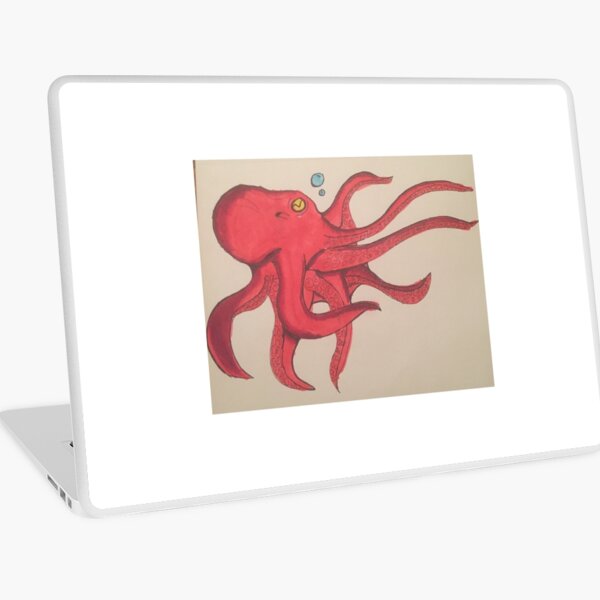 Red Octopus Laptop Skin