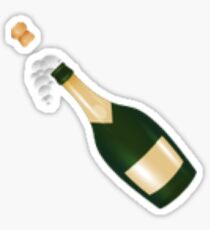 Knall den Champagner! Neues Emoji | Hipster / Tumblr / Modisches Meme Sticker