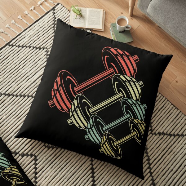 Haltère rétro Coussin de sol