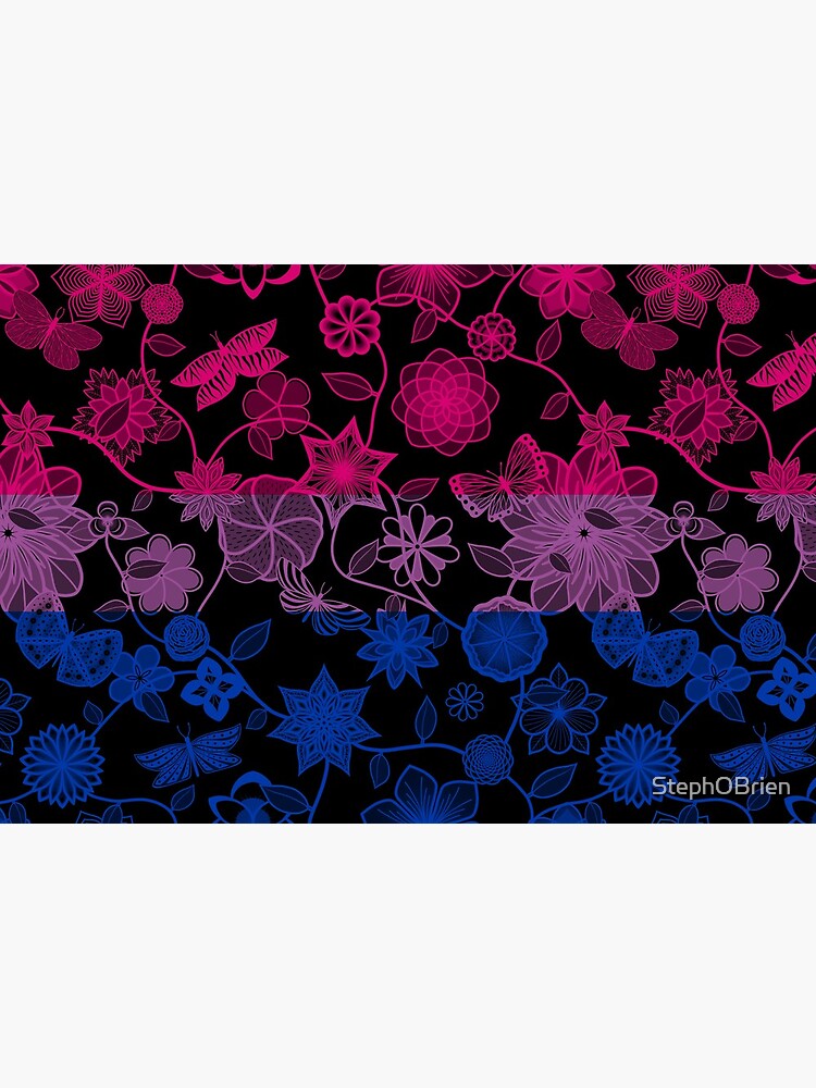 Butterfly Garden, Pride Flag Series - Bisexual by StephOBrien
