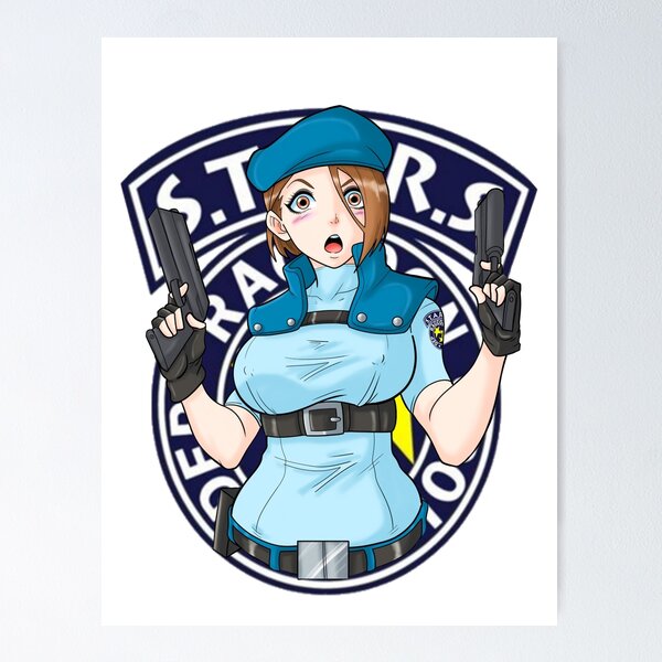 Resident Evil Game Jill Valentine Fabric Wall Scroll Poster (16 x 21)  Inches