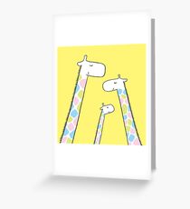 Giraffe family Greeting Card