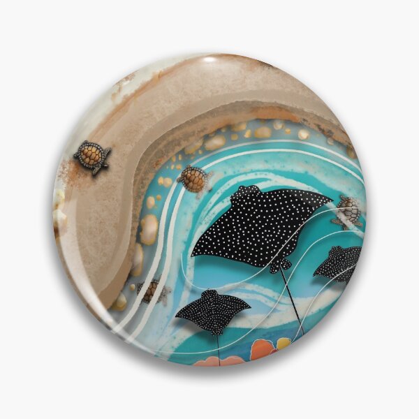 Item preview, Manta Ray and Sea Turtle Tropical Lagoon designed and sold by Karin Taylor.
