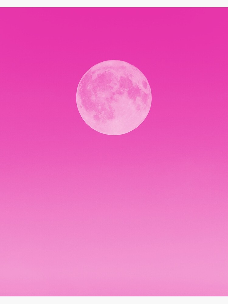 Hot Pink Aesthetic The Moon Art Board Print By Bohodecor Redbubble
