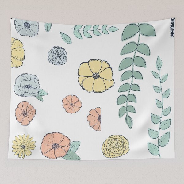 Item preview, Sketch Floral Sticker Pack  designed and sold by LordGraceArt.