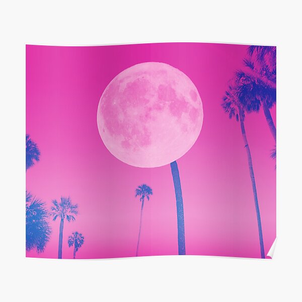 The Moon Phases Purple Aesthetic Poster By Bohodecor Redbubble