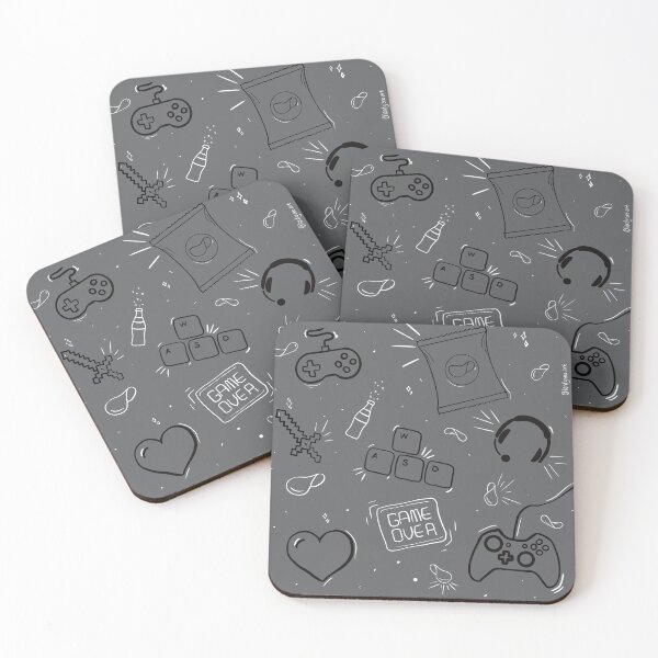 Item preview, Black and White Gamer Pattern  designed and sold by LordGraceArt.