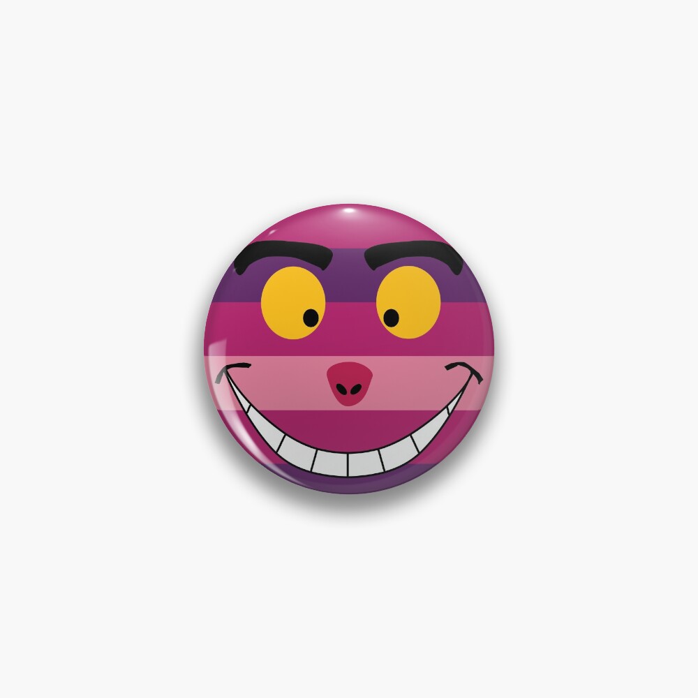 Cheshire Cat Funny Wonderland Colorful illustration Pin