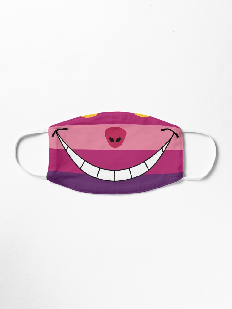 Alternate view of Cheshire Cat Funny Wonderland Colorful illustration Mask