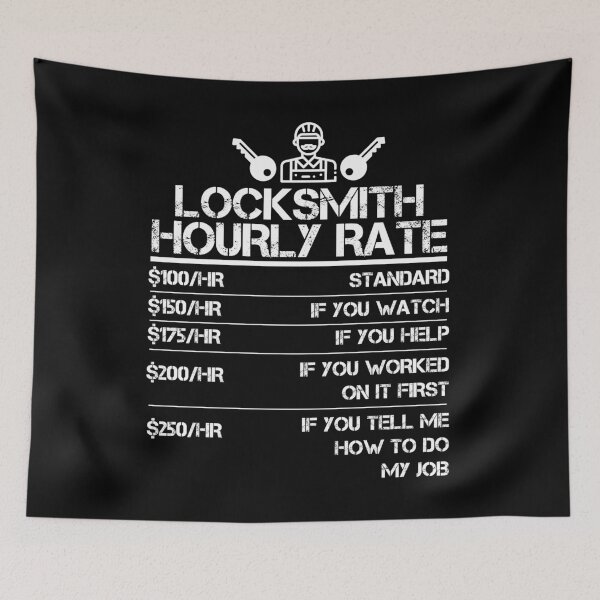 Item preview, Locksmith Hourly Rate Funny Gift Shirt For Men Labor Rates designed and sold by Orange Pieces.
