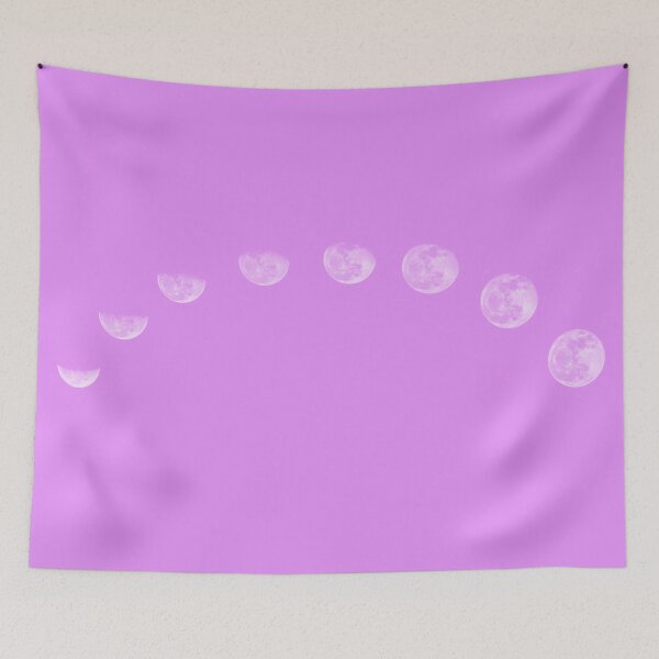 Item preview, Purple aesthetic moon phases designed and sold by bohoDecor.