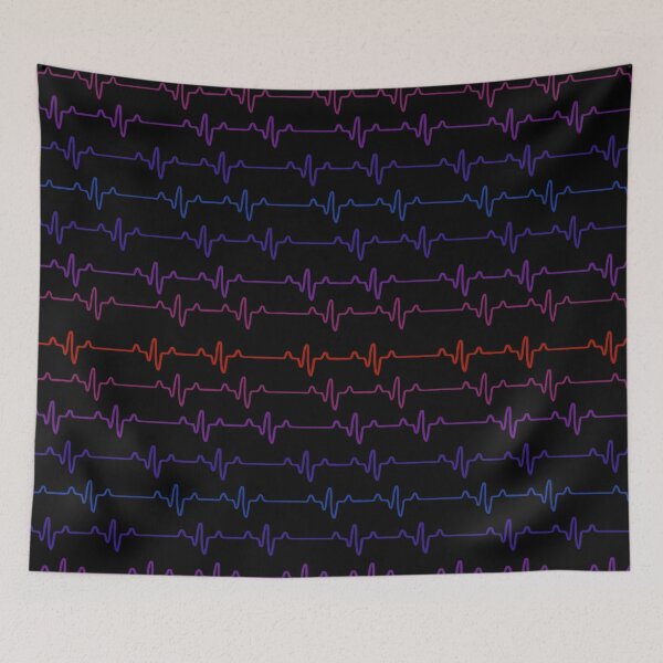 Item preview, Rainbow EKG designed and sold by Hodgepodge Bricolage.
