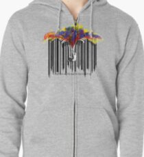 unzip the colour wave Zipped Hoodie
