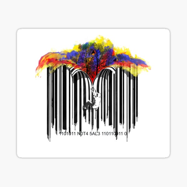unzip the colour wave Sticker