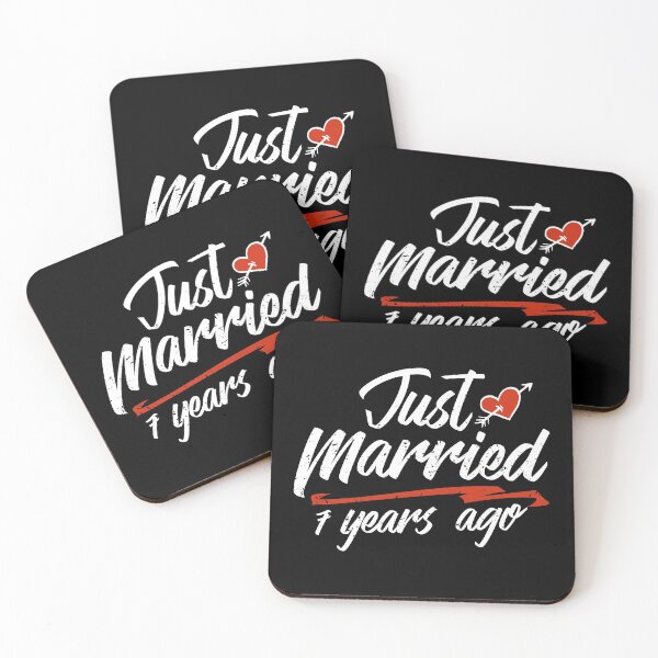 Item preview, Just Married 7 Year Ago Funny Wedding Anniversary Gift for Couples. Novelty way to celebrate a milestone anniversary designed and sold by Orange Pieces.