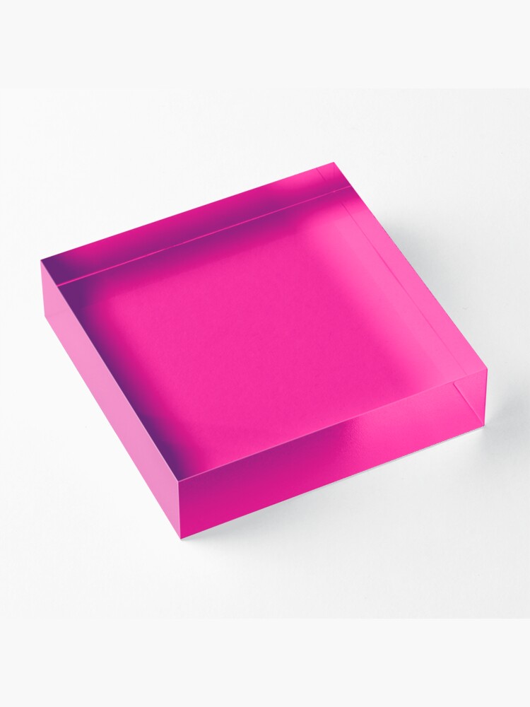 Alternate view of PLAIN SOLID DEEP PINK -100 PINK SHADES ON OZCUSHIONS ON ALL PRODUCTS Acrylic Block