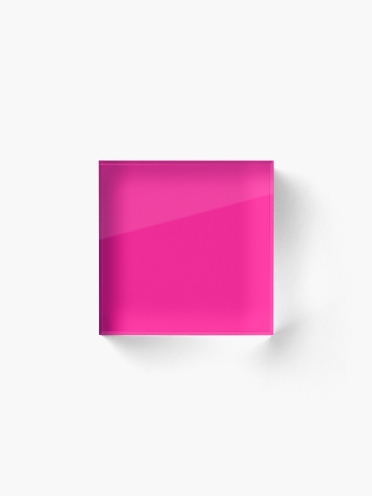 Alternate view of PLAIN SOLID DEEP PINK -100 PINK SHADES ON OZCUSHIONS ON ALL PRODUCTS Acrylic Block