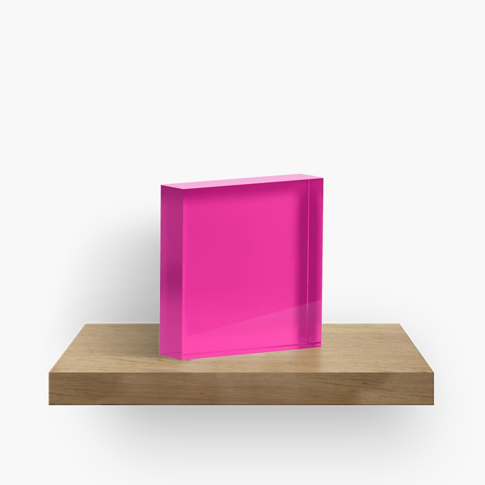 PLAIN SOLID DEEP PINK -100 PINK SHADES ON OZCUSHIONS ON ALL PRODUCTS Acrylic Block